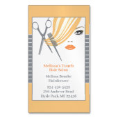 Carte De Visite Magnétique Dresseur de salon de coiffure (devant Vertical)