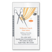 Carte De Visite Magnétique Dresseur de salon de coiffure (devant Vertical)