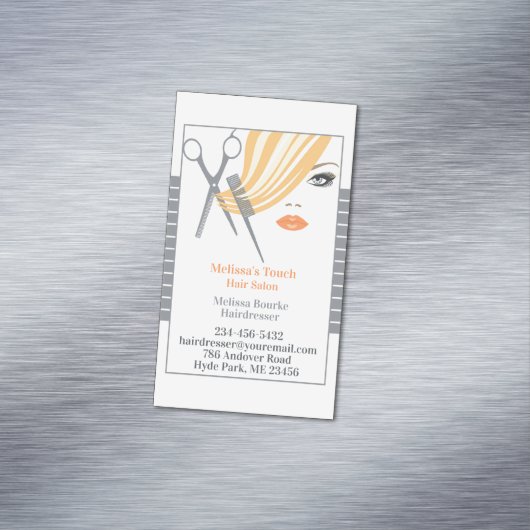 Carte De Visite Magnétique Dresseur de salon de coiffure (In Situ)