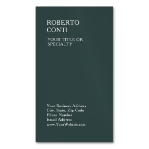 Carte De Visite Magnétique Dusty Green Unique Plain Minimaliste