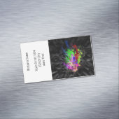 Carte De Visite Magnétique éclabousse sur le noir (In Situ)
