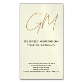 Carte De Visite Magnétique Écriture manuscrite Monogrammes Initiales Professi (devant Vertical)