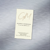 Carte De Visite Magnétique Écriture manuscrite Monogrammes Initiales Professi (In Situ)