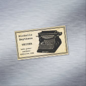 Carte De Visite Magnétique Écrivain d'antiquité Nom et site Web (In Situ)