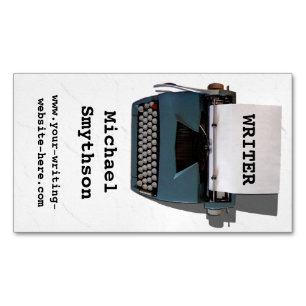 Carte De Visite Magnétique Écrivain, écrivain, écrivain, épicerie sur liv