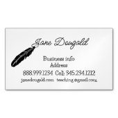 Carte De Visite Magnétique Écrivain minimal, Juriste, Enseignant, Instructeur (devant)