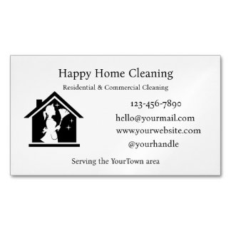 Carte De Visite Magnétique Editable House Cleaning Business Card