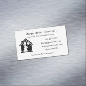 Carte De Visite Magnétique Editable House Cleaning Business Card  (In Situ)