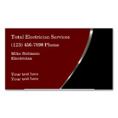 Carte De Visite Magnétique Électricien cool moderne (devant)