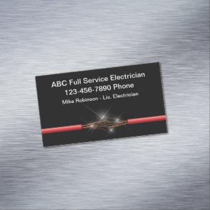 Carte De Visite Magnétique Électricien Services Électriques