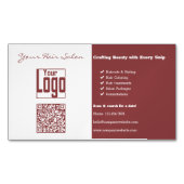 Carte De Visite Magnétique Élégance à deux tons : Salon professionnel des che (devant)