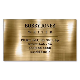 Carte De Visite Magnétique Élégant brossé d'huile métallique