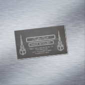 Carte De Visite Magnétique Elégant chic ciseaux chalkboard chichlist (In Situ)