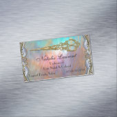 Carte De Visite Magnétique Élégant ciseau professionnel chic lame (In Situ)