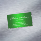 Carte De Visite Magnétique Élégant dégradé vert clair polyvalent (In Situ)