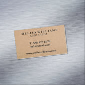 Carte De Visite Magnétique Élégant Kraft rustique  (In Situ)