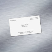 Carte De Visite Magnétique Élégant minimaliste professionnel noir et blanc (In Situ)