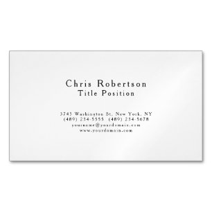 Carte De Visite Magnétique Élégant Plian Noir Blanc Minimaliste Charmant