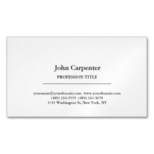 Carte De Visite Magnétique Élégant simple minimaliste