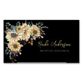 Carte De Visite Magnétique Elégant tournesol rustique Eucalyptus (devant)