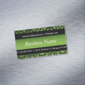 Carte De Visite Magnétique Elégante conception en noir et vert de lunette (In Situ)