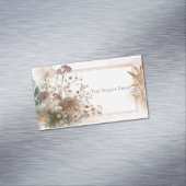 Carte De Visite Magnétique Élégante Parties scintillant d'or bohème fleurie s (In Situ)