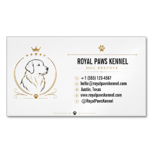 Carte De Visite Magnétique Éleveur de chiens de luxe personnalisé