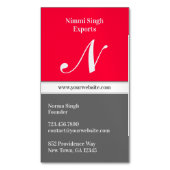 Carte De Visite Magnétique Emblème initial (devant Vertical)