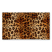 Carte De Visite Magnétique Empreinte de léopard noir Brown (devant)