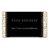 Carte De Visite Magnétique Empreinte de léopard noir or   (devant)