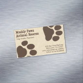 Carte De Visite Magnétique Empreintes de pattes de chiens - Services aux anim (In Situ)