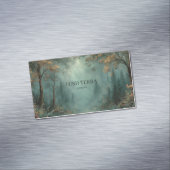 Carte De Visite Magnétique Enchanted Forest Gold Sparkle Teal Mist (In Situ)