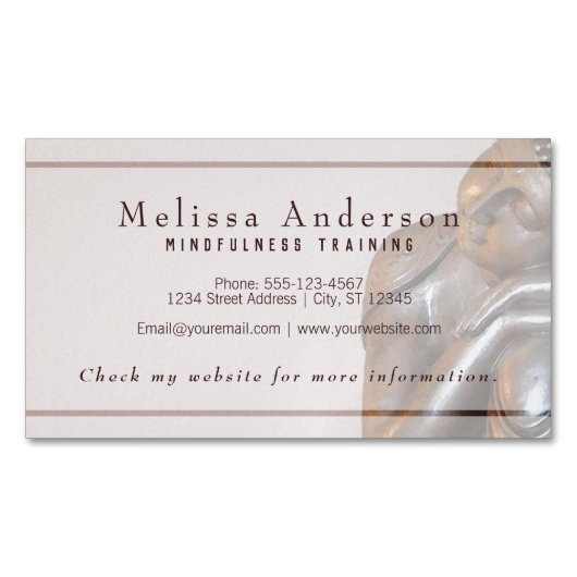 Carte De Visite Magnétique Entraînement de conscience Guérison pacifique Boud (devant)