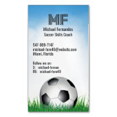 Carte De Visite Magnétique Entraîneur de football (devant Vertical)