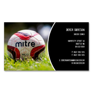 Carte De Visite Magnétique Entraîneur de sports du football du football  
