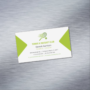 Carte De Visite Magnétique Entraîneur professionnel   Tennis Master Sport