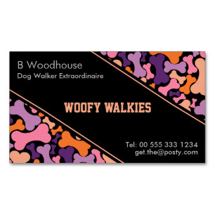 Carte De Visite Magnétique entreprise de conception osseuse de chien Statione