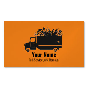Carte De Visite Magnétique Entreprise d'enlèvement de déchets de déchets de t