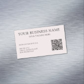 Carte De Visite Magnétique Entreprise moderne Blush Pink QR Code (In Situ)