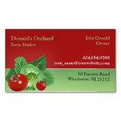 Carte De Visite Magnétique Épicerie sur le marché agricole (devant)