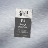 Carte De Visite Magnétique Exquise Lux Texture Monogramme et de marbre (In Situ)