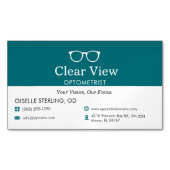 Carte De Visite Magnétique Eye Doctor Optometrist Office Glasses Icon (devant)