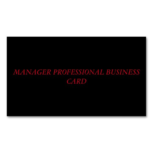 carte de visite magnétique fait sur commande (devant)