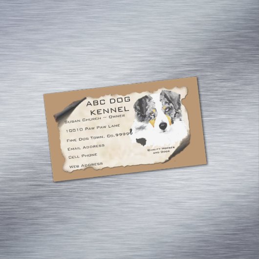 Carte de visite magnétique fait sur commande de (In Situ)