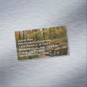 Carte De Visite Magnétique Fall Creek avec réflexion à Laurel Hill Park (In Situ)