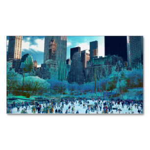 Carte De Visite Magnétique Fantaisie de patinage à Central Park