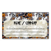 Carte De Visite Magnétique Fantômes Monstres mignons Éffrayants et Déplaisant (devant)