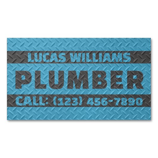 Carte De Visite Magnétique Faux metallic texture surface handyman (devant)
