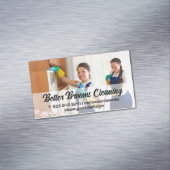 Carte De Visite Magnétique Femmes Nettoyant Le Ménage (In Situ)
