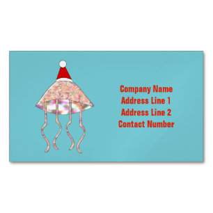Carte De Visite Magnétique Fête de Noël Jellyfish Custom